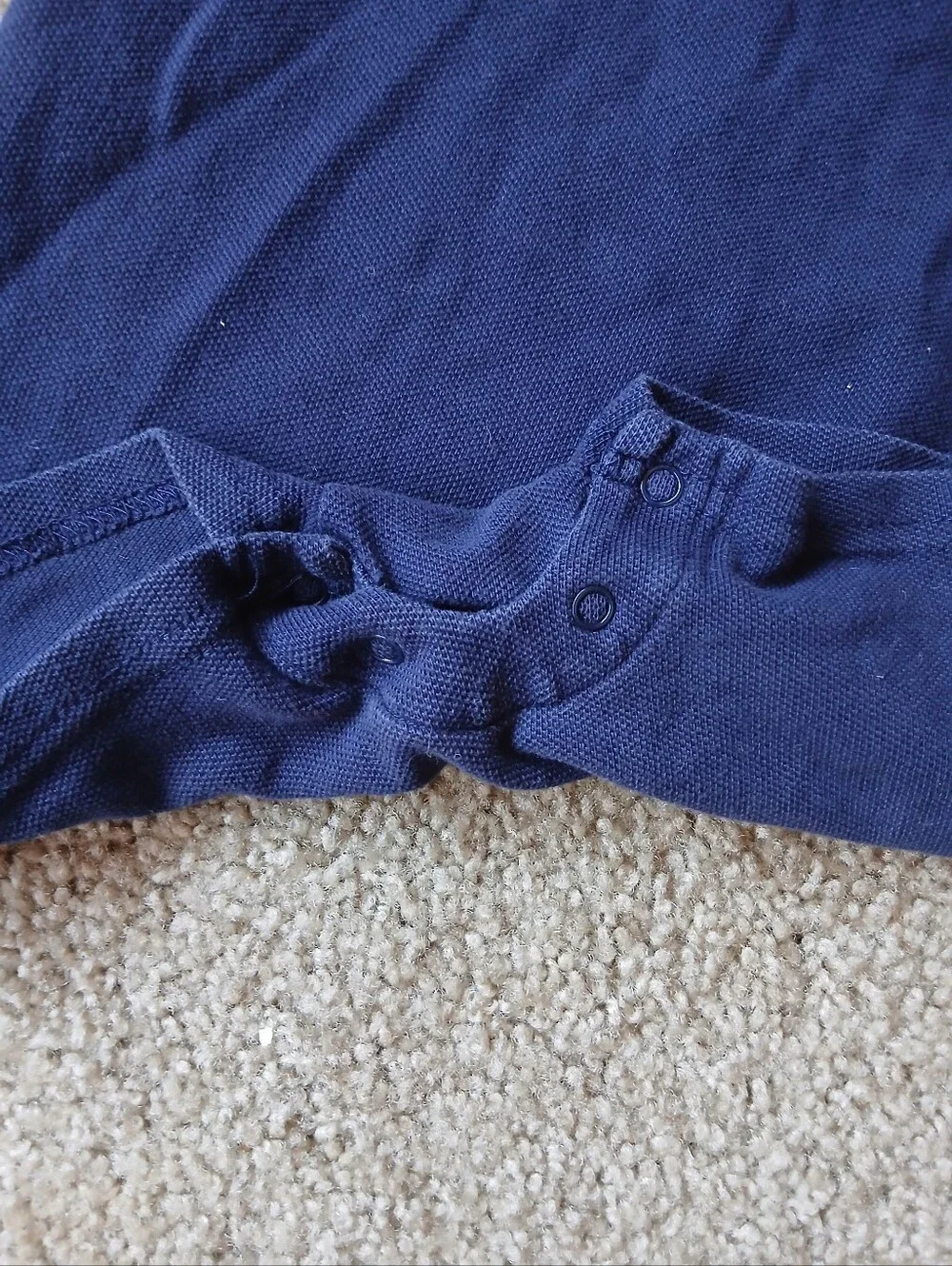 Y2K Ralph Lauren Navy Baby Polo Romper